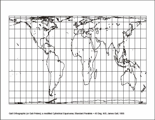 kayat kandi: Gall Peters projection
