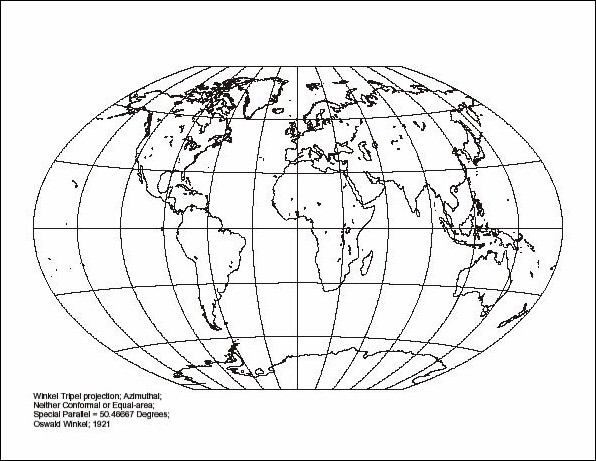 longitude and latitude world map. Four views of the world