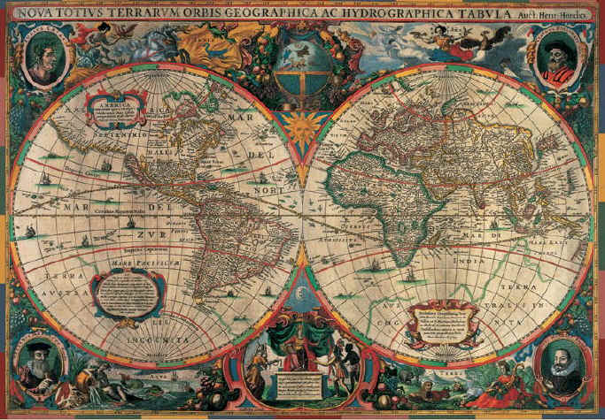 World Map Puzzle. 1630 World Map Jigsaw Puzzle